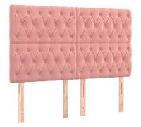 Genérico Wenjingqi Cabeceros 4 Unidades de Terciopelo Rosa 80x7x78/88 cm, Rosa 3116727