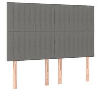 Genérico Wenjingqi Cabeceros 4 Unidades Tela Gris Oscuro 72x5x78/88 cm, Gris 3116569