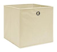Genérico wenjingqi Cajas de almacenaje 10 uds tela no tejida crema 28x28x28 cm,325217