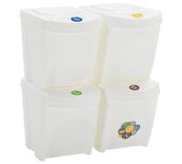 Genérico wenjingqi Cubos de basura apilables 4 uds polipropileno 100 L,152201