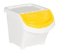 Genérico wenjingqi Cubos de basura apilables con tapa 3 uds PP 78 L,364068