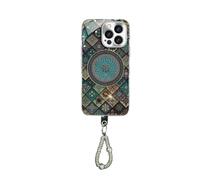 Genérico Weseecase Colorful Blue Lotus Flower Totem Case Cover for Phone, Slim Fit & Anti-Scratch Design, Perfect for Travel & Daily Use (1*Case and 1*Bracelet,mate60pro)
