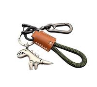 Genérico Weseecase Dinosaur Keychain, Weseecase Keychain, Aluminum Alloy Dinosaur Charm Paired with a Hand-Woven Bracelet (Style-E)