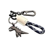 Genérico Weseecase Dinosaur Keychain, Weseecase Keychain, Aluminum Alloy Dinosaur Charm Paired with a Hand-Woven Bracelet (Style-D)