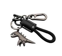 Genérico Weseecase Dinosaur Keychain, Weseecase Keychain, Aluminum Alloy Dinosaur Charm Paired with a Hand-Woven Bracelet (Style-B)