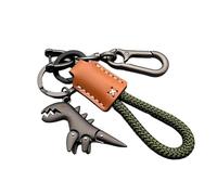 Genérico Weseecase Dinosaur Keychain, Weseecase Keychain, Aluminum Alloy Dinosaur Charm Paired with a Hand-Woven Bracelet (Style-F)
