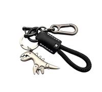 Genérico Weseecase Dinosaur Keychain, Weseecase Keychain, Aluminum Alloy Dinosaur Charm Paired with a Hand-Woven Bracelet (Style-A)