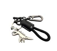 Genérico Weseecase Keychain,Aluminum Alloy Dinosaur Charm Paired with a Hand-Woven Bracelet,Metal Mini Dinosaur Keychain (B)
