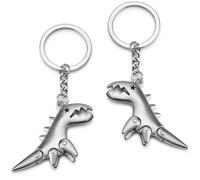 Genérico Weseecase Keychain, Zinc Alloy Dinosaur Charm Paired with a Hand-Woven Bracelet for Backpack Charm (Little Dinosaur(white),2pcs)