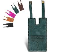 Genérico Western Boot Wallet with Snap Strap, 2025 Fashion Leather Wallet, Unisex Snap Wallets, For Vintage Denim Lovers (Green,1pcs)