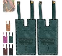 Genérico Western Boot Wallet with Snap Strap, 2025 Fashion Leather Wallets, Slim Cowboy Billfold Holds Multiple Cards for Women Man (Green-2 Pieces)