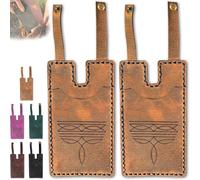 Genérico Western Boot Wallet with Snap Strap, 2025 Fashion Leather Wallets, Slim Cowboy Billfold Holds Multiple Cards for Women Man (Tawny-2 Pieces)