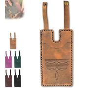Genérico Western Boot Wallet with Snap Strap, 2025 Fashion Leather Wallets, Slim Cowboy Billfold Holds Multiple Cards for Women Man (Tawny-1 Piece)