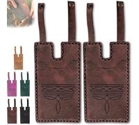 Genérico Western Boot Wallet with Snap Strap, 2025 Fashion Leather Wallets, Slim Cowboy Billfold Holds Multiple Cards for Women Man (Brown-2 Pieces)
