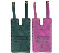Genérico Western Boot Wallet with Snap Strap, Handcrafted Leather Boot Credit Card Holder, with Snap Fastening, for Women Men (A6)