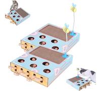 Genérico Whack Attack Cat Toy, 2025 New Wooden Whack-a-Mole Cat Toy, 3 -in-1Mouse Hunt Cat Toys, Play Wooden Whack-A-Mole Keeps Pets Entertained for Cats and Kittens (2Pcs)