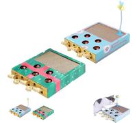 Genérico Whack Attack Cat Toy, Interactive for Claw Grinding Rest Entertainment, New Wooden Whack A Mole Cat Toy, Claw Grinding Rest Entertainment, Suitable for Cats of Different Age (Green+Blue)