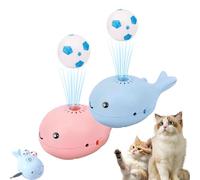 Genérico Whale Floating Ball Cat Toy, Cat Toy Ball - Floating, Keep Cats Entertained Soccer Cat Toys for All Breeds, Ideal Birthday Party Gift (Blue+Pink)