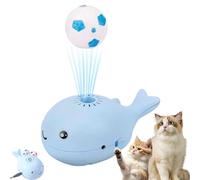 Genérico Whale Floating Ball Cat Toy, Cat Toy Ball - Floating, Keep Cats Entertained Soccer Cat Toys for All Breeds, Ideal Birthday Party Gift (Blue)