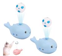 Genérico Whale Floating Ball Cat Toy, Interactive Floating Ball Cat Toy, Motion Activated Whale Blower with 2 Small Balls, 2-in-1 Electric Blowinw-up Cats Teaser, for Indoor Cats (Blue*2)