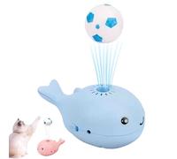 Genérico Whale Floating Ball Cat Toy, Interactive Floating Ball Cat Toy, Motion Activated Whale Blower with 2 Small Balls, 2-in-1 Electric Blowinw-up Cats Teaser, for Indoor Cats (Blue)