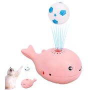 Genérico Whale Floating Ball Cat Toy, Interactive Floating Ball Cat Toy, Motion Activated Whale Blower with 2 Small Balls, 2-in-1 Electric Blowinw-up Cats Teaser, for Indoor Cats (Pink)