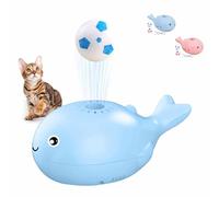 Genérico Whale Floating Ball Cat Toy,USB Rechargeable, Electric Floating Small Soccer Keep Kitten Entertained, Liberate Your Hands and Bring Happiness to Your Beloved Pets (Blue)