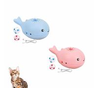 Genérico Whale Floating Ball Cat Toy,USB Rechargeable, Electric Floating Small Soccer Keep Kitten Entertained, Liberate Your Hands and Bring Happiness to Your Beloved Pets (Blue+Pink)