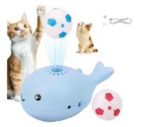 Genérico Whale Floating Cat Toy Ball, Electric Whale Floating Ball Toys, Interactive Cat Toy with Built-in Fan, Fun Indoor Play for Kittens and Adult Cats (Blue)