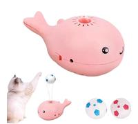 Genérico Whale Floating Interactive Cat Toy, Cat Toy Ball, Whale Electric Floating Balls Pet Toys Rechargeable, Keep Cats Entertained Soccer Balls Pet Toys for All Breeds(Pink)