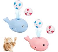 Genérico Whale Floating Interactive Cat Toy, Electric Moving Ball Soccer Toy for Cats, Keep Kitten Entertained, USB Rechargeable (Mix*2)
