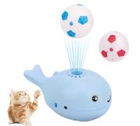 Genérico Whale Floating Interactive Cat Toy, Electric Moving Ball Soccer Toy for Cats, Keep Kitten Entertained, USB Rechargeable (Blue)
