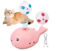 Genérico Whale Floating Toy for Cats, Blowing Ball Teaser, Interactive Enrichment Toy with Built-in Fan, Engaging Boredom Buster, Fun Pet Supplies for Kittens and All Cat Breeds