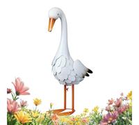 Genérico Whimsical Goose Tall Garden Statue | Goose Tall Garden Statue, Weatherproof Rust-Resistant Yard Art, Cute Animal Sculpture For Patio, Lawn, Balcony