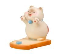 Genérico Whimsical Kitten Pedestal - Sculpture Media Support for Resting | Tail-Support Balance with Non-Slip Felt Base & Miniature Animal Aesthetic for Kitchens, Studios, Side-Tables and Mantels