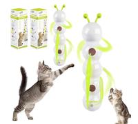 Genérico Whirlie Cat Toy, Happy Luna Cat Toy, Whirlie Smart Motion Cats Toys with Worm Design, Interactive Automatic Kitten Plaything, Fun Exercise for Bored Felines, for Hunting, Jumping (2Pcs)