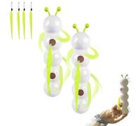 Genérico Whirlie Cat Toy, Motion Cat Toy with Worm Design, Interactive Automatic Caterpillar Toy with Suction Cup, Worm-Shaped Interactive Teaser