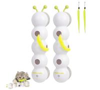 Genérico Whirlie Cat Toy, Smart Motion Cat Toy with Worm Design for Indoor Cats with Suction Cup Wall Window Mounted, Suitable for Hunting, Jumping, and Interactive Play(2 Pcs)