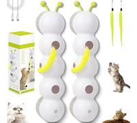 Genérico Whirlie Cat Toy, Smart Motion Cat Toy with Worm Design, Happy Luna Cats Toys with Suction Cup, Wall & Window Mounted, for Indoor Cats Hunting, Jumping, and Interactive Play (2PCS)