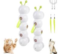 Genérico Whirlie Cat Toy, Smart Motion Cat Toy with Worm Design, Happy Luna Cats Toys with Suction Cup, for Hunting, Jumping, and Interactive Play (2set)