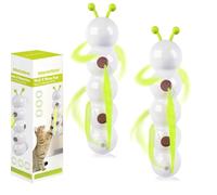 Genérico Whirlie Cat Toy, Whirlie Smart Motion Cat Toy with Worm Design, Wall-Mounted Cats with Suction Cup, for Hunting, Jumping and Interactive Play (2Pcs)