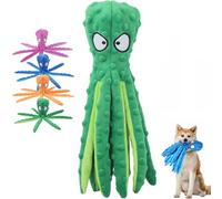 Genérico Whiskerspot Octopus Dog Toy, Eco-Friend Octopus Plush, No Stuffing Crinkle Interactive Chew Toy, for Small, Medium and Large Dog Indoor Outdoor Play (Green)