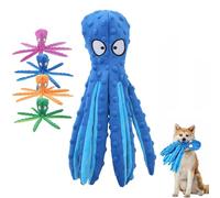 Genérico Whiskerspot Octopus Dog Toy, Eco-Friend Octopus Plush, No Stuffing Crinkle Interactive Chew Toy, for Small, Medium and Large Dog Indoor Outdoor Play (Blue)