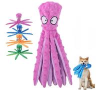 Genérico Whiskerspot Octopus Dog Toy, Eco-Friend Octopus Plush, No Stuffing Crinkle Interactive Chew Toy, for Small, Medium and Large Dog Indoor Outdoor Play (Purple)
