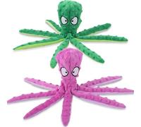 Genérico Whiskerspot Octopus Dog Toy, Stuffing Free Octopus Dog Toy, Squeaky & Crinkle Plush for Aggressive Chewers Dogs, for Interactive Play, Teething & Anxiety Relief (2PCSB)