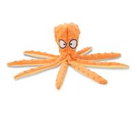 Genérico Whiskerspot Octopus Dog Toy, Stuffing Free Octopus Dog Toy, Squeaky & Crinkle Plush for Aggressive Chewers Dogs, for Interactive Play, Teething & Anxiety Relief (Orange)