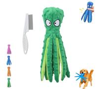 Genérico Whiskerspot Octopus Dog Toy, Whiskerspot Eco-Friend Octopus Plush, Interactive Chew Dog Toy for Aggressive Chewers, Squeaky, Made of Bite Resistance Material, No Stuffing (Green)