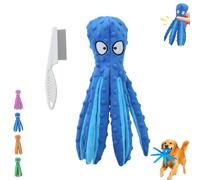 Genérico Whiskerspot Octopus Dog Toy, Whiskerspot Eco-Friend Octopus Plush, Interactive Chew Dog Toy for Aggressive Chewers, Squeaky, Made of Bite Resistance Material, No Stuffing (Blue)