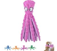 Genérico Whiskerspot Octopus Dog Toy, Whiskerspot Eco-Friend Octopus Plush, Upgrade Squeaky Plush Dog Toys, No Stuffing, for Small, Medium and Large Dog Indoor Outdoor Play (Pink)