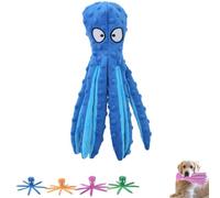 Genérico Whiskerspot Octopus Dog Toy, Whiskerspot Eco-Friend Octopus Plush, Upgrade Squeaky Plush Dog Toys, No Stuffing, for Small, Medium and Large Dog Indoor Outdoor Play (Blue)